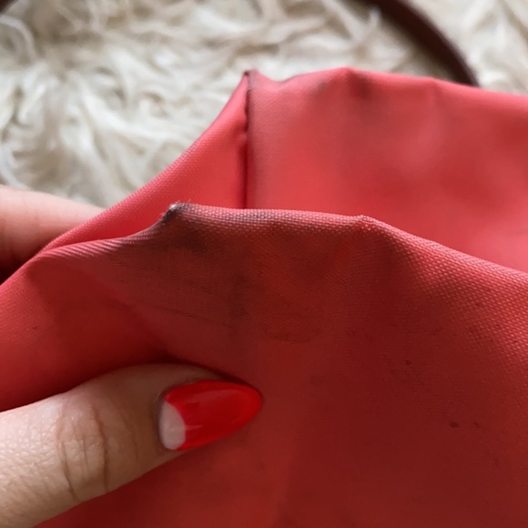 Coral Longchamp Le Pilage Nylon Shoulder Bag - SM - Picture 6 of 9